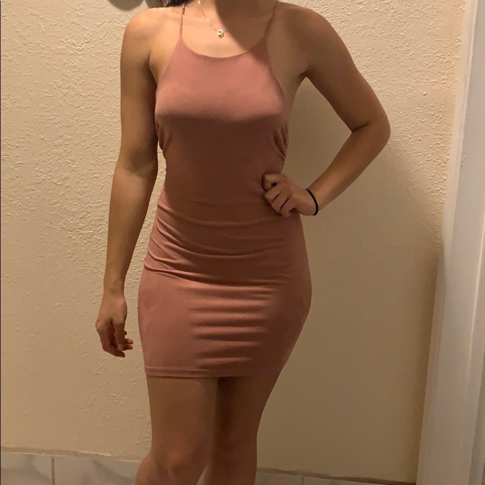$Pink , mini  backless dress
